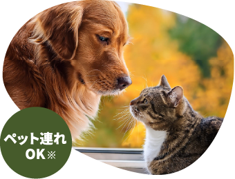 ペット連れOK